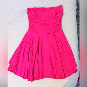Strapless Dress - Bright Pink